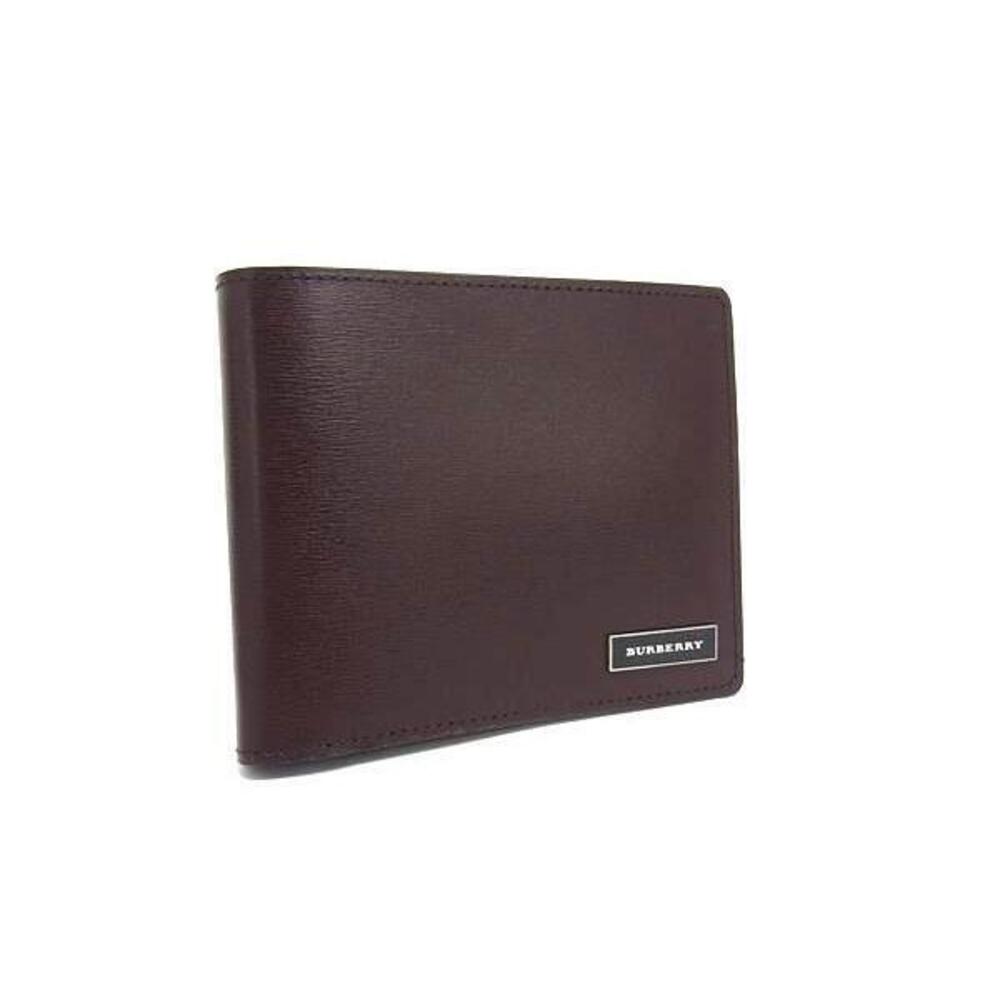 BURBERRY Leather Bi fold Wallet Billfold Wallet Brown